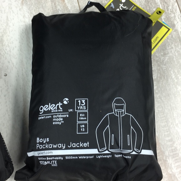 NWT Waterproof Packaway Jacket Boys Stormlite 5000 - Picture 2 of 7